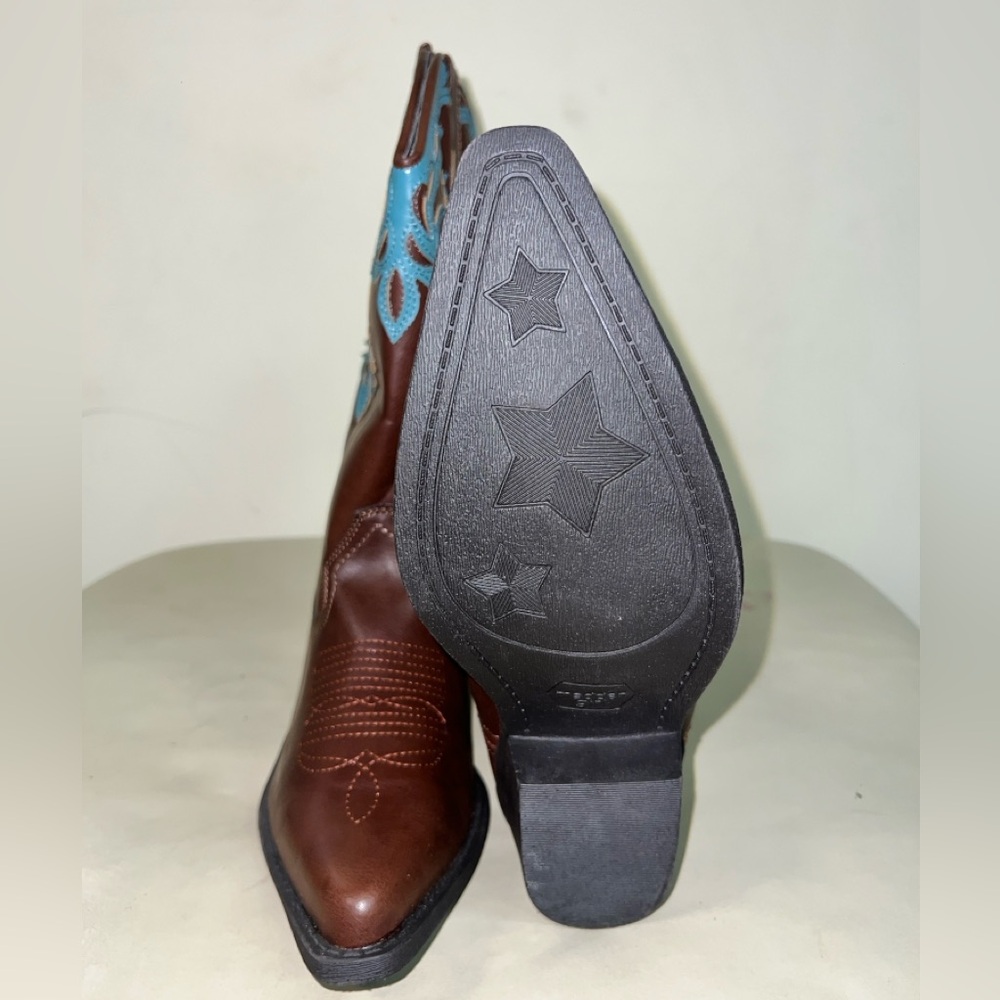 Madden Girl Brown and Blue Western Boots